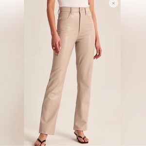 90s Straight Ultra High Rise Vegan Leather Pants